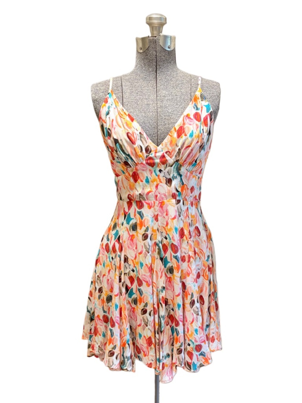 Lavender Brown Multicolor Floral Midi Dress